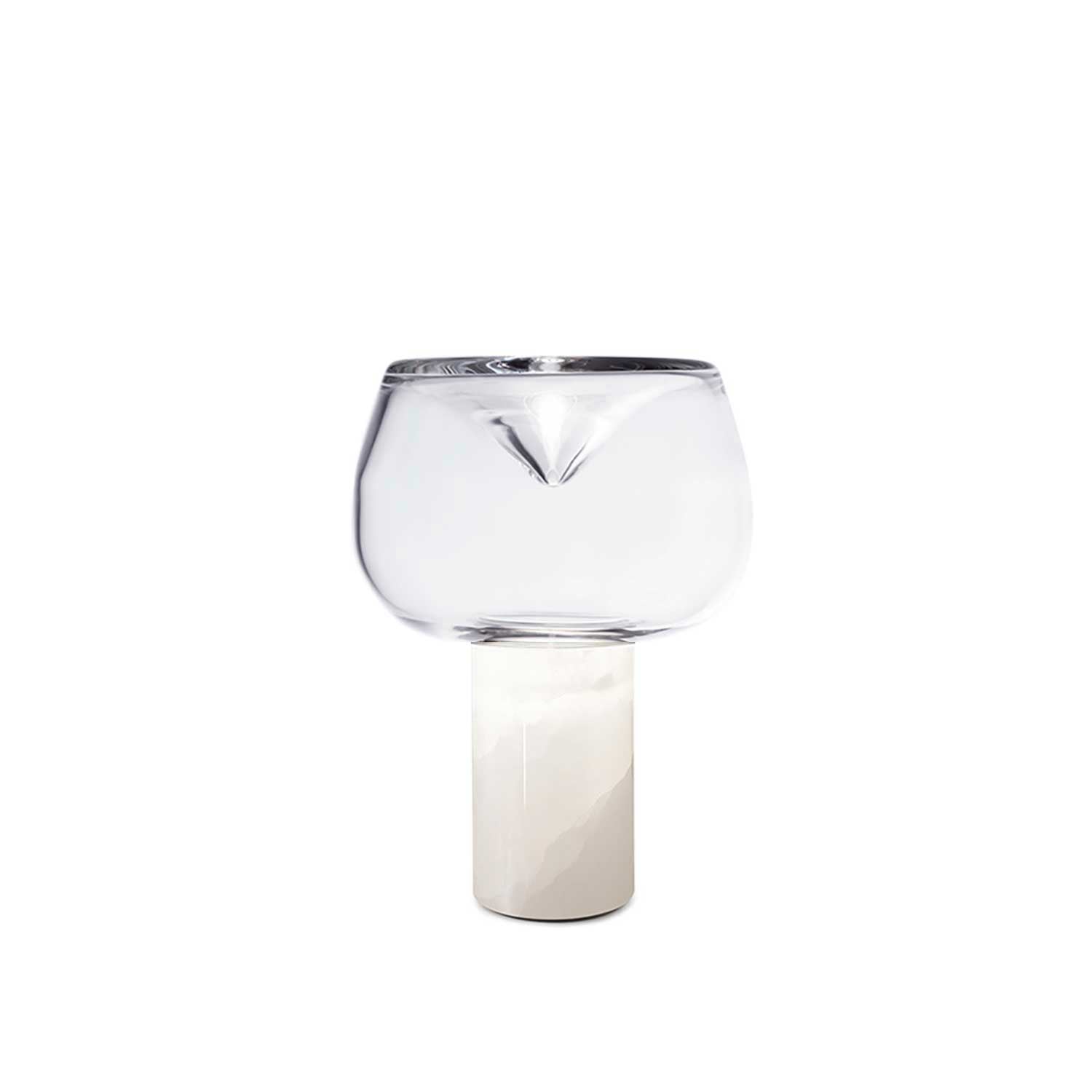 Aella Bold Bordlampe Fra Leucos Hvid Onix Transparent
