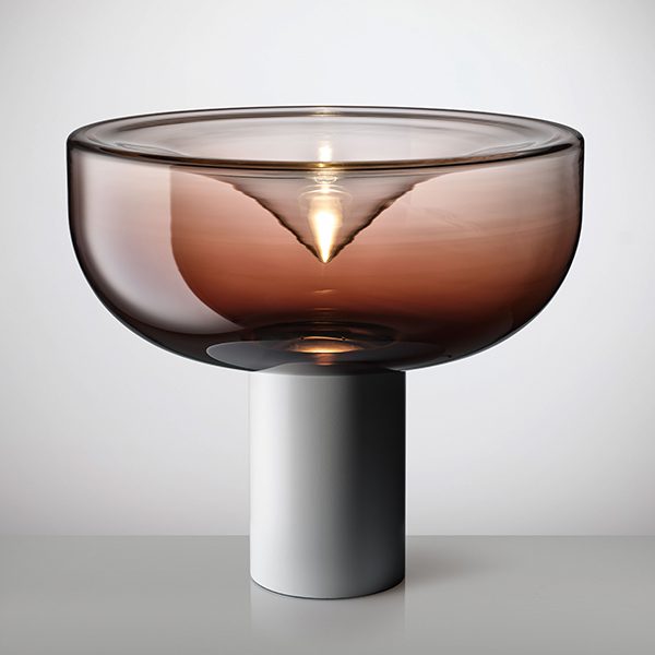 Aella Bordlampe Fra Leucos Burgundy Mat Hvid