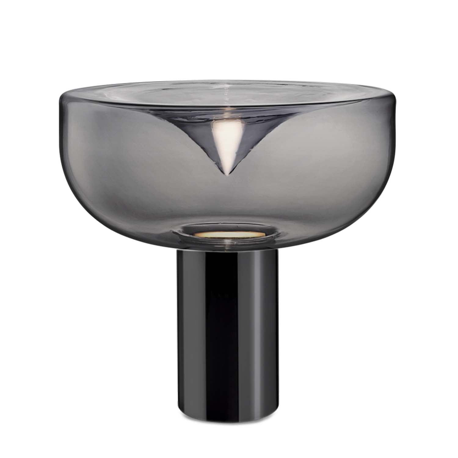 Aella Bordlampe Fra Leucos Røget Glas Gunmetal