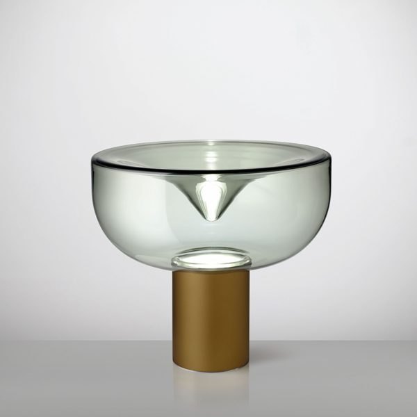Aella Mini Bordlampe Fra Leucos Smoke Gray Mat Bronze