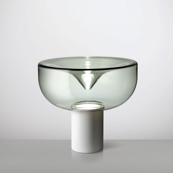 Aella Mini Bordlampe Fra Leucos Smoke Gray Mat Hvid