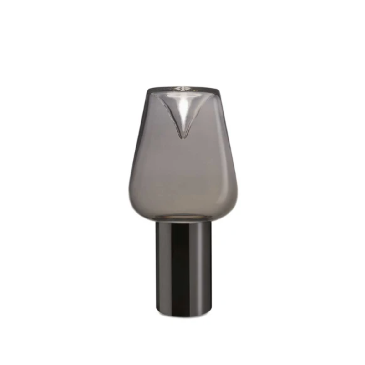 Aella Thin Bordlampe Fra Leucos Gunmetal Røget Glas