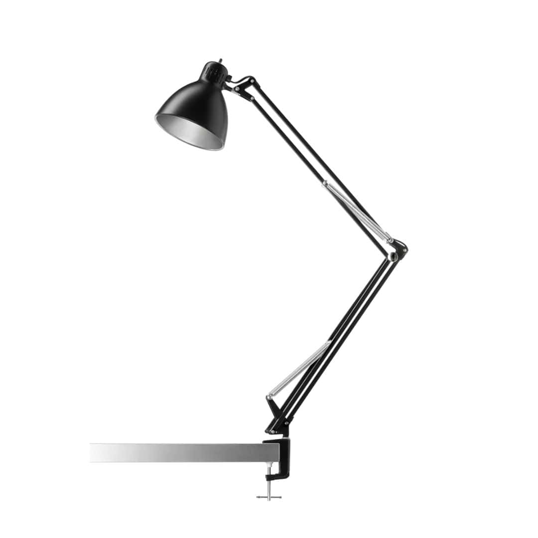 Archi Bordlampe Med Klemme Mat Sort Længe Lager Haves Nordic Living