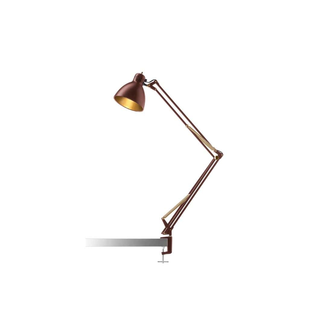 Archi Junior Bordlampe Med Klemme Maple Red Længe Lager Haves Nordic Living