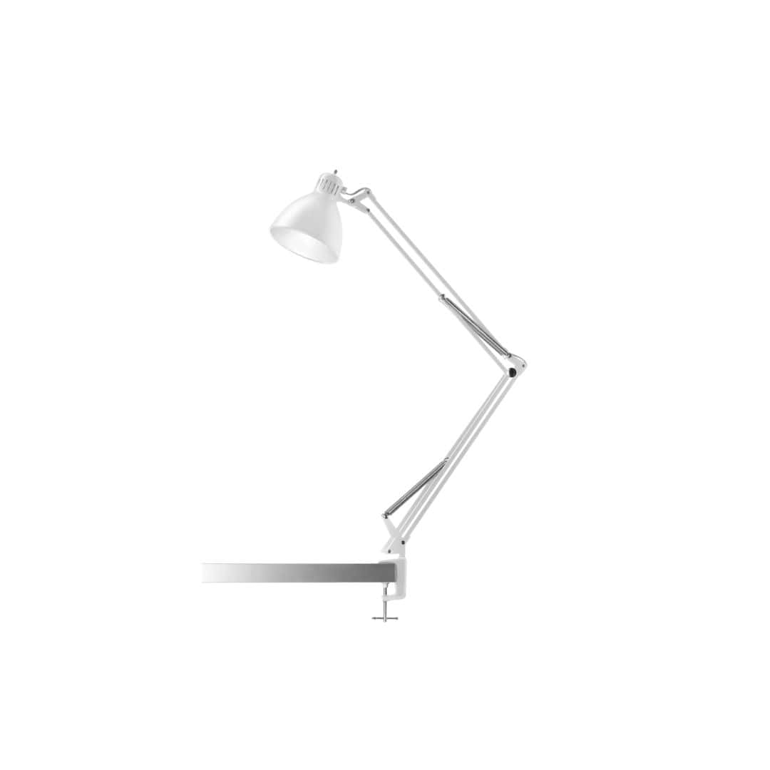 Archi Junior Bordlampe Med Klemme Mat Hvid Længe Lager Haves Nordic Living