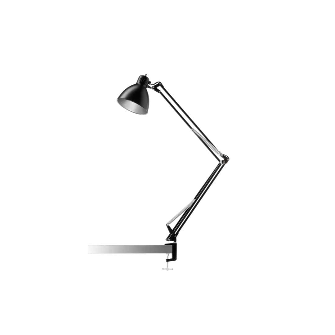 Archi Junior Bordlampe Med Klemme Mat Sort Længe Lager Haves Nordic Living