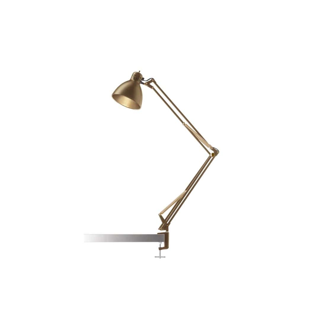 Archi Junior Bordlampe Med Klemme Messing Længe Lager Haves Nordic Living