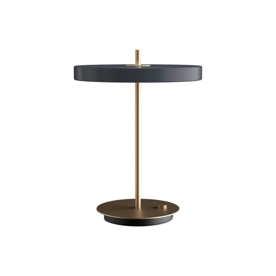 Asteria Bordlampe Usb Antrasit Messing