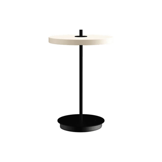Asteria Move Batteri Bordlampe Pearl Hvid Sort