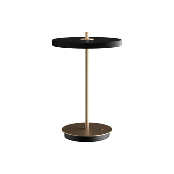 Asteria Move Batteri Bordlampe Sort Messing