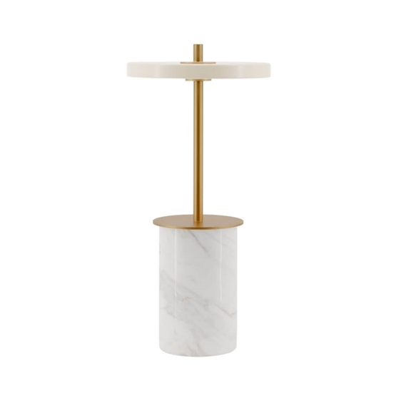 Asteria Move Mini Batteri Bordlampe Hvid Marmor