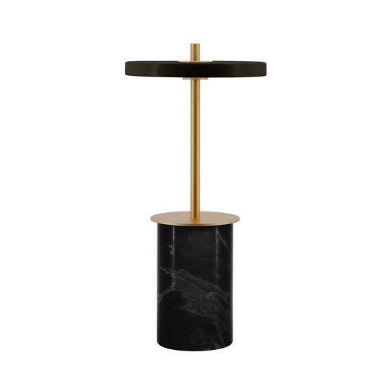 Asteria Move Mini Batteri Bordlampe Sort Marmor