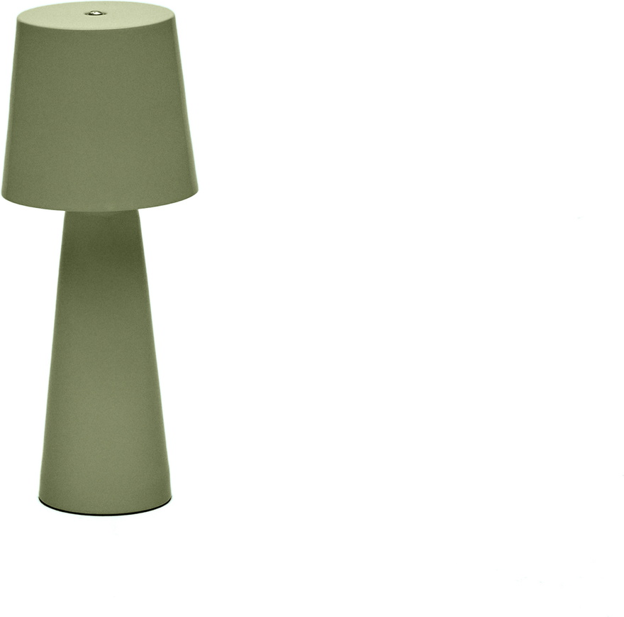 Bærbar Bordlampe Kave Home Arenys Ip54 Led Grøn Med Usb Opladning