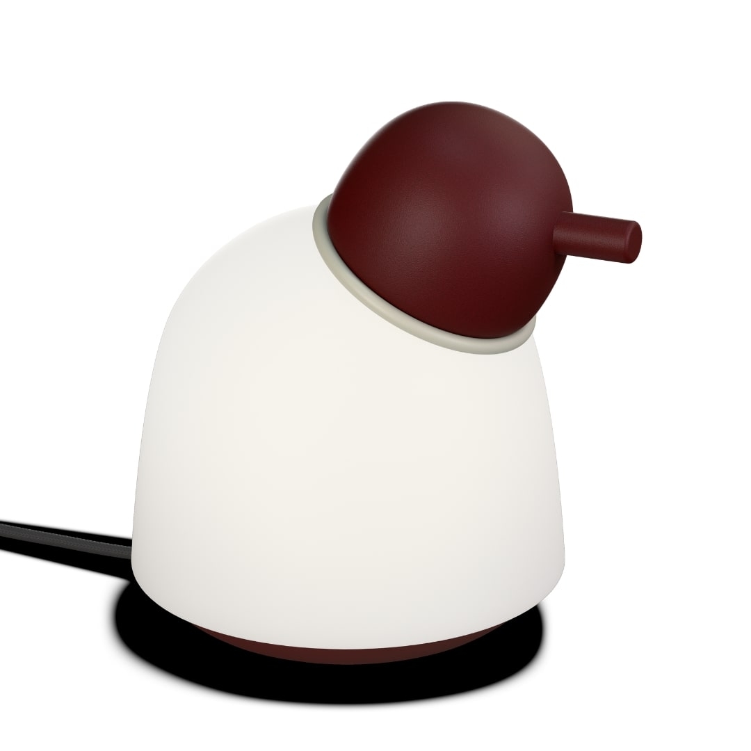 Bird Bordlampe Dark Red Sand Opal Belid