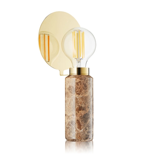 Blindspot Bordlampe Brun Marmor
