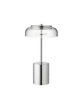 Blossi Mini Portable Bordlampe Batterilampe Krom Klar