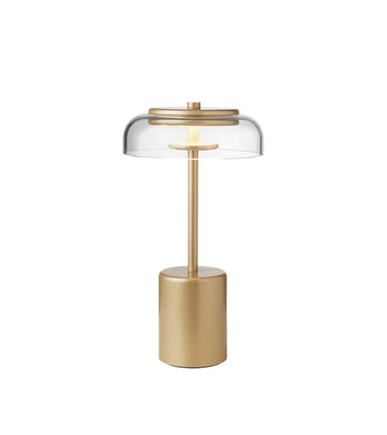 Blossi Mini Portable Bordlampe Batterilampe Nordic Guld Klar