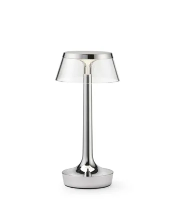 Bon Jour Unplugged Batterilampe Bordlampe Krom