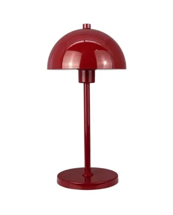 Borås Batterilampe Bordlampe Mørkerød