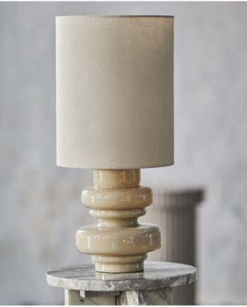 Bordlampe Fabiola Beigefarvet Glas Bloomingville :
