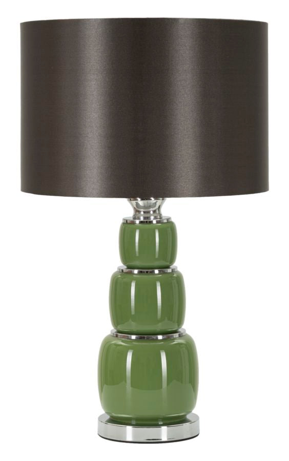 Bordlampe Glas Jern Stof 32x5x55