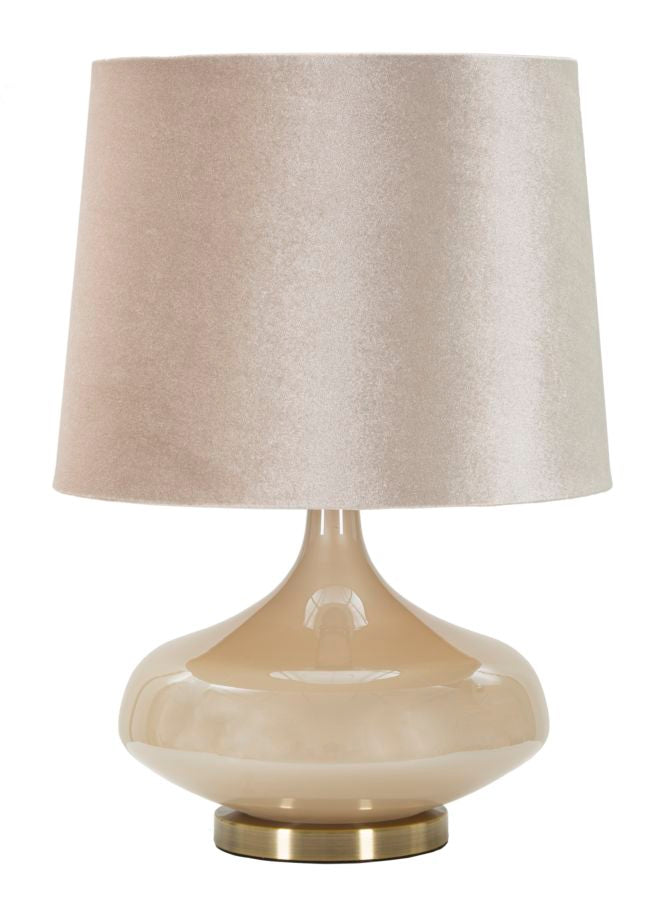 Bordlampe Glas Jern Stof 35x50x5