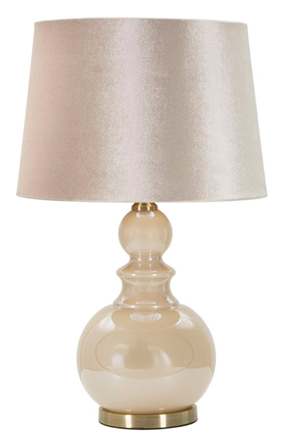 Bordlampe Glas Jern Stof 37x5x61