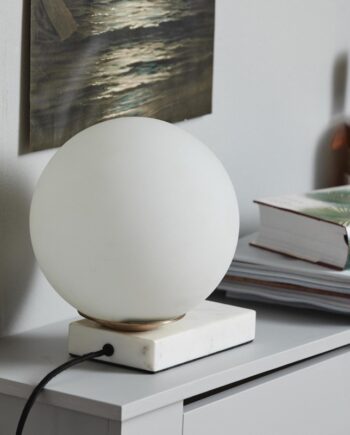 Bordlampe Hvid Marmor Nordal  Enyo