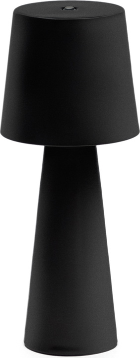Bordlampe Kave Home Arenys Genopladelig Usb Led Metallampe Indendør Udendør Ip54 Mat Sort H25xø10