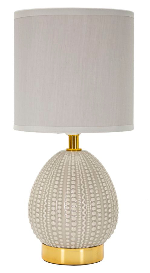 Bordlampe Keramik Jern Stof 15x30x5