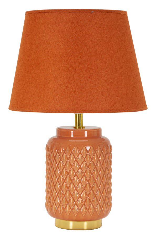 Bordlampe Keramik Orange 28x44