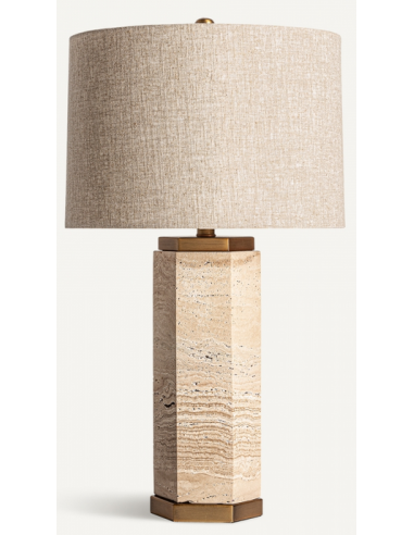 Bordlampe Marmor Linned H71 Beige Natur