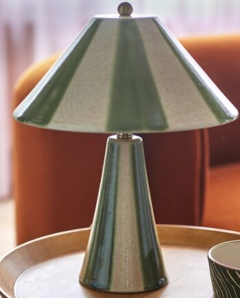 Bordlampe Olive Grønne Striber Bloomingville :