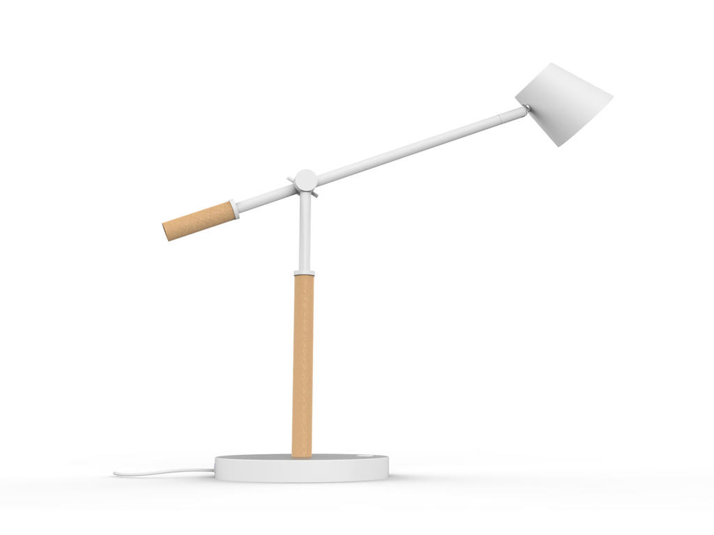 Bordlampe Unilux Vicky Hvid Træ Led