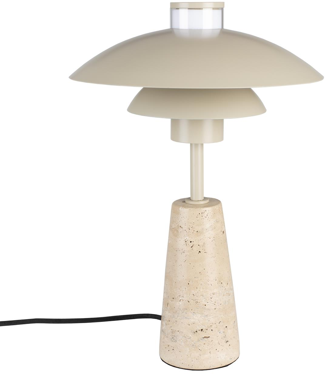 Bordlampe Zuiver Cole Lysgrå Travertin ø26 H37 Dæmpbar Led