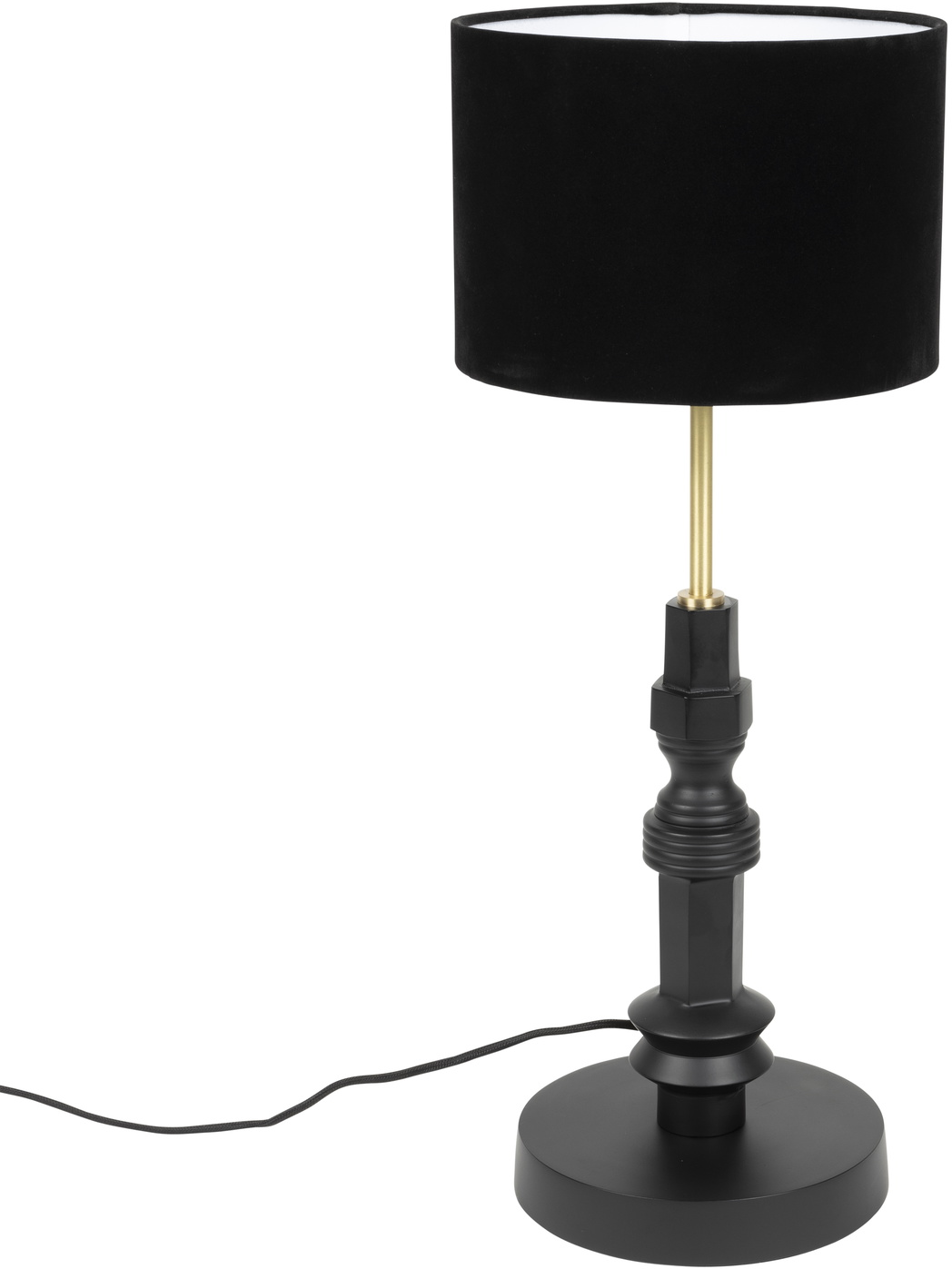 Bordlampe Zuiver Totem Kulsort Aluminium ø25 H64 Elegant Lampe Til Stuen Med Opad Nedadlys