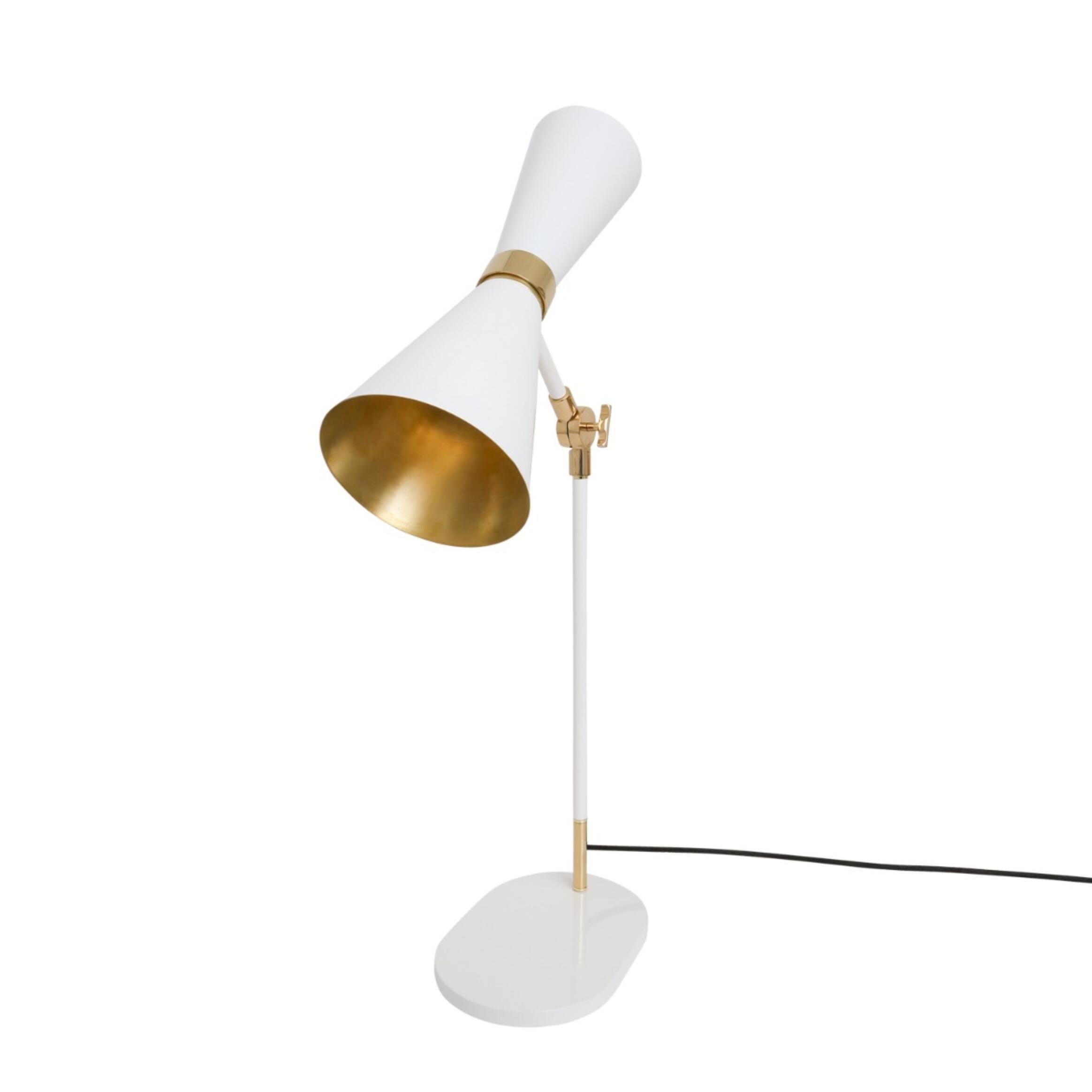 Cairo Bordlampe Mullan Blank Hvid