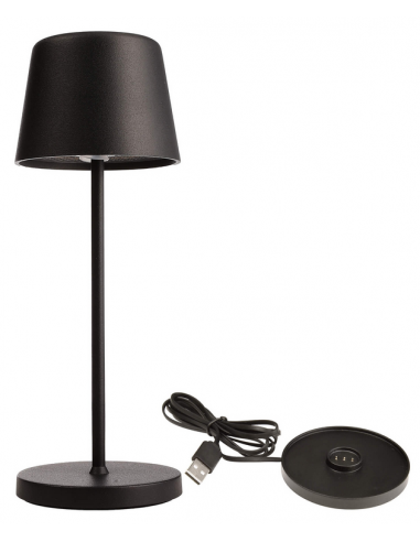 Canis Mini Inden Udendørs Trådløs Bordlampe H20 Led Mat Sort