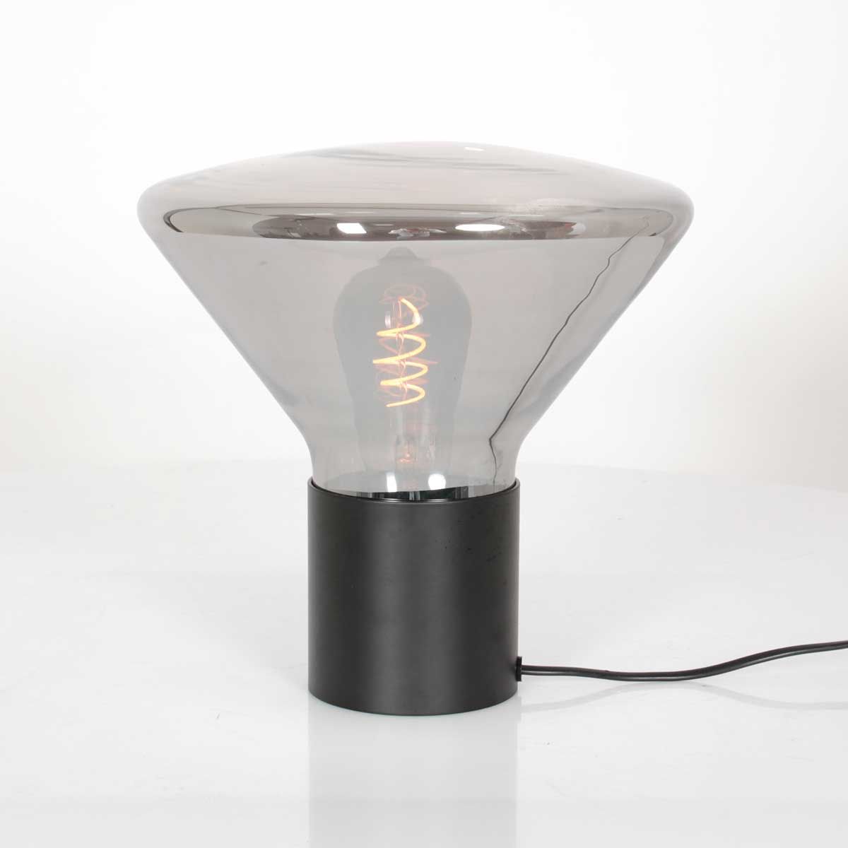 Costa Bordlampe Metal Glas Metal Sort