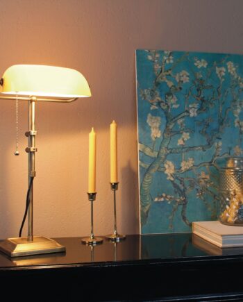 Deed Bordlampe Bronze Gult Glas