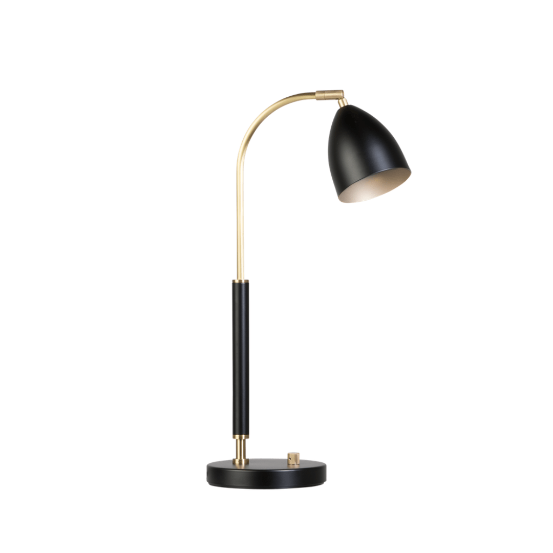 Deluxe Bordlampe Sort Messing Belid