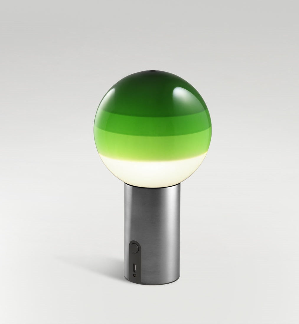 Dipping Light Transportabel Bordlampe Fra Marset Grafit Grøn