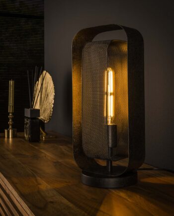 Doblas Bordlampe Sort Metal Levering Uden Pære