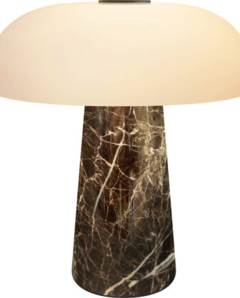 Dtfp Glossy Genopladelig Bordlampe Gråbrun Marmor