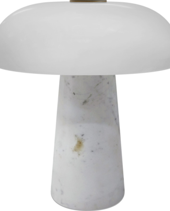 Dtfp Glossy Genopladelig Bordlampe Hvid Marmor