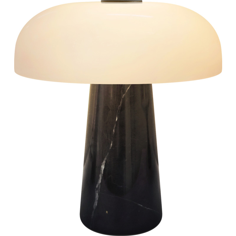 Dtfp Glossy Genopladelig Bordlampe Sort Marmor
