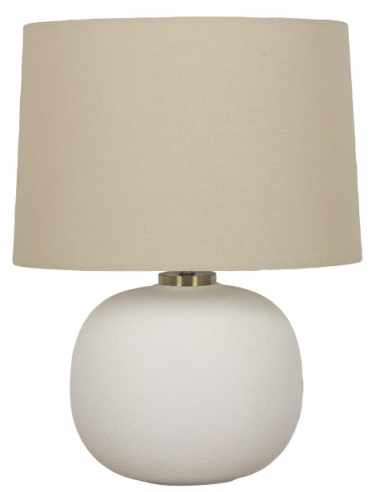 Fino Bordlampe Keramik Linned H51 ø37 E27 Hvid Beige