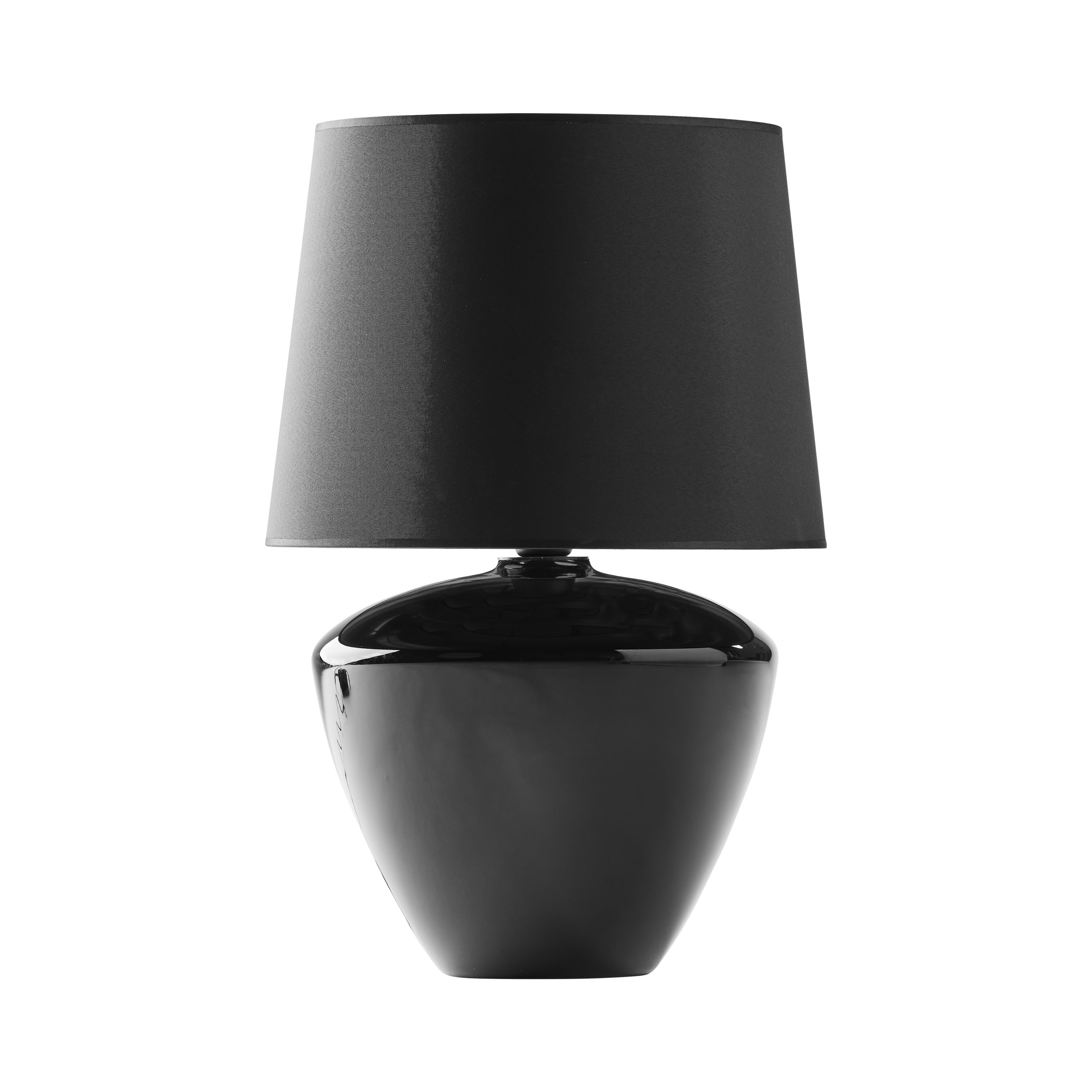 Fiord Bordlampe Sort Stof Glas Metal