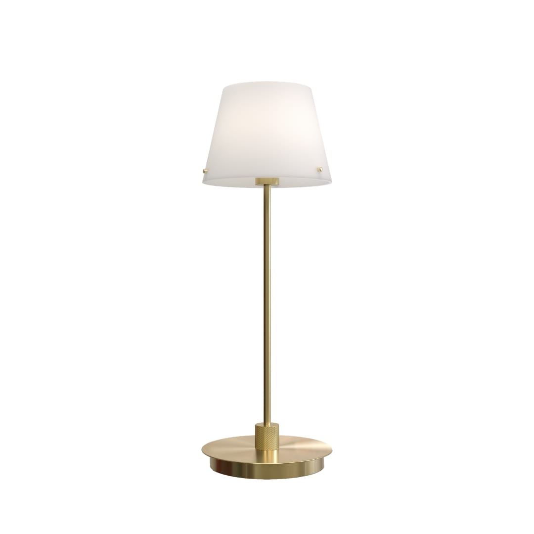 Gil Grande Bordlampe Messing Opal Herstal