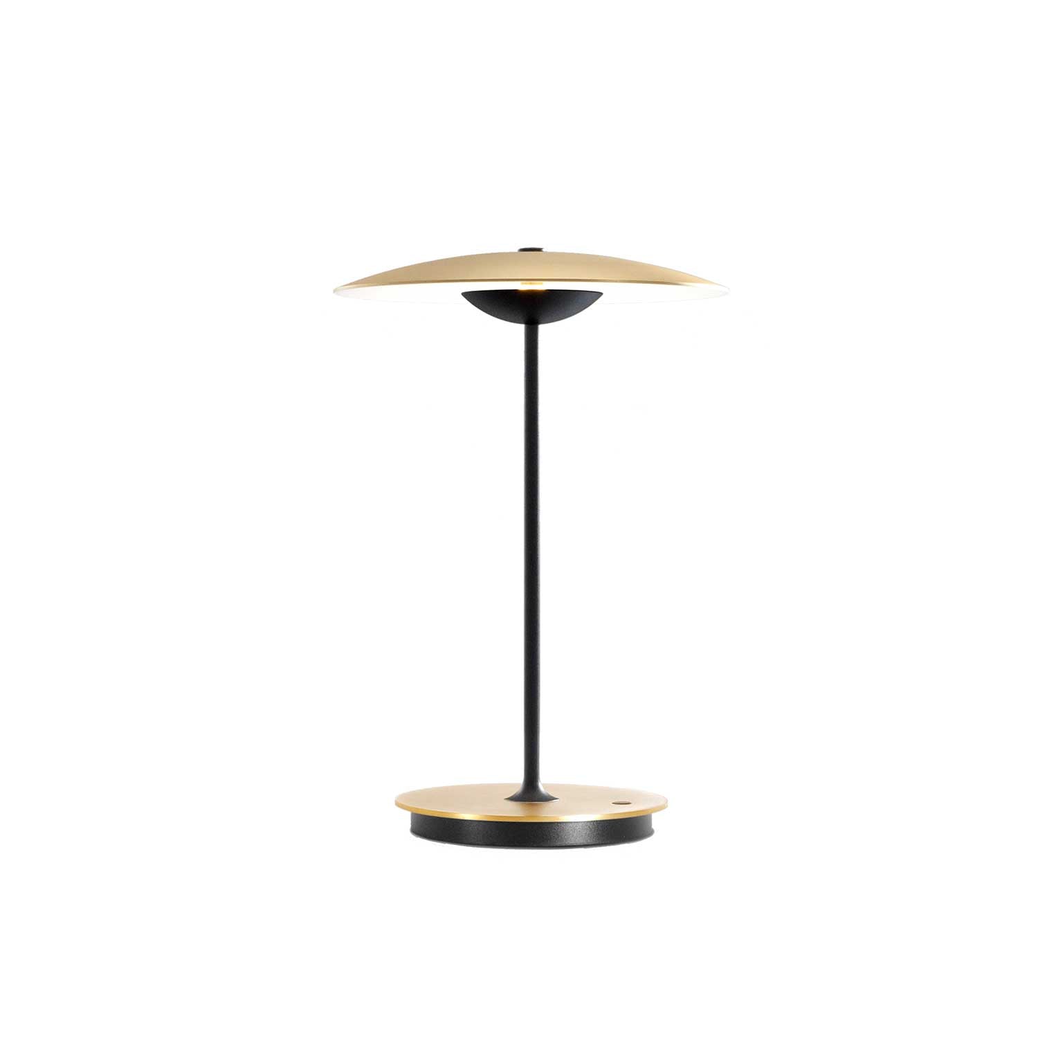 Ginger Led Bordlampe Marset Børstet Messing Hvid